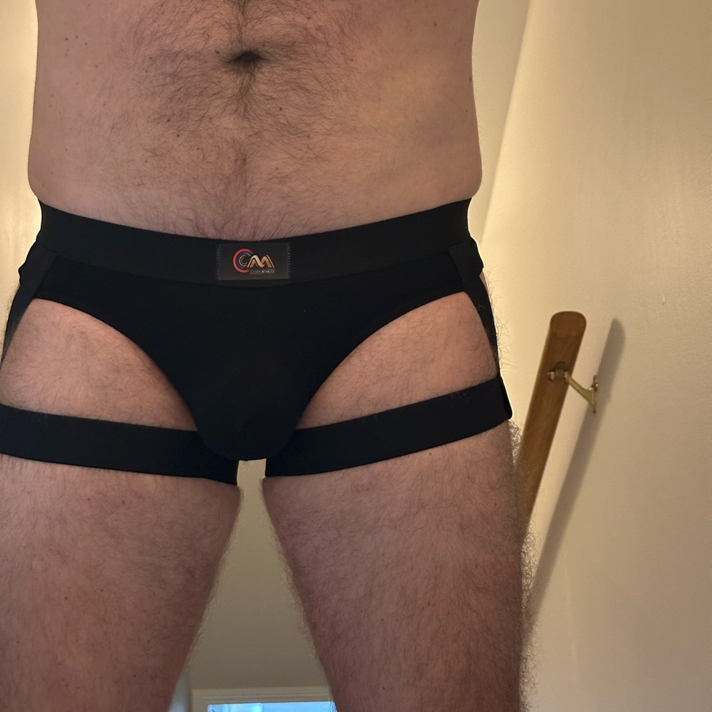 Mens Thick Strap Harness Thong